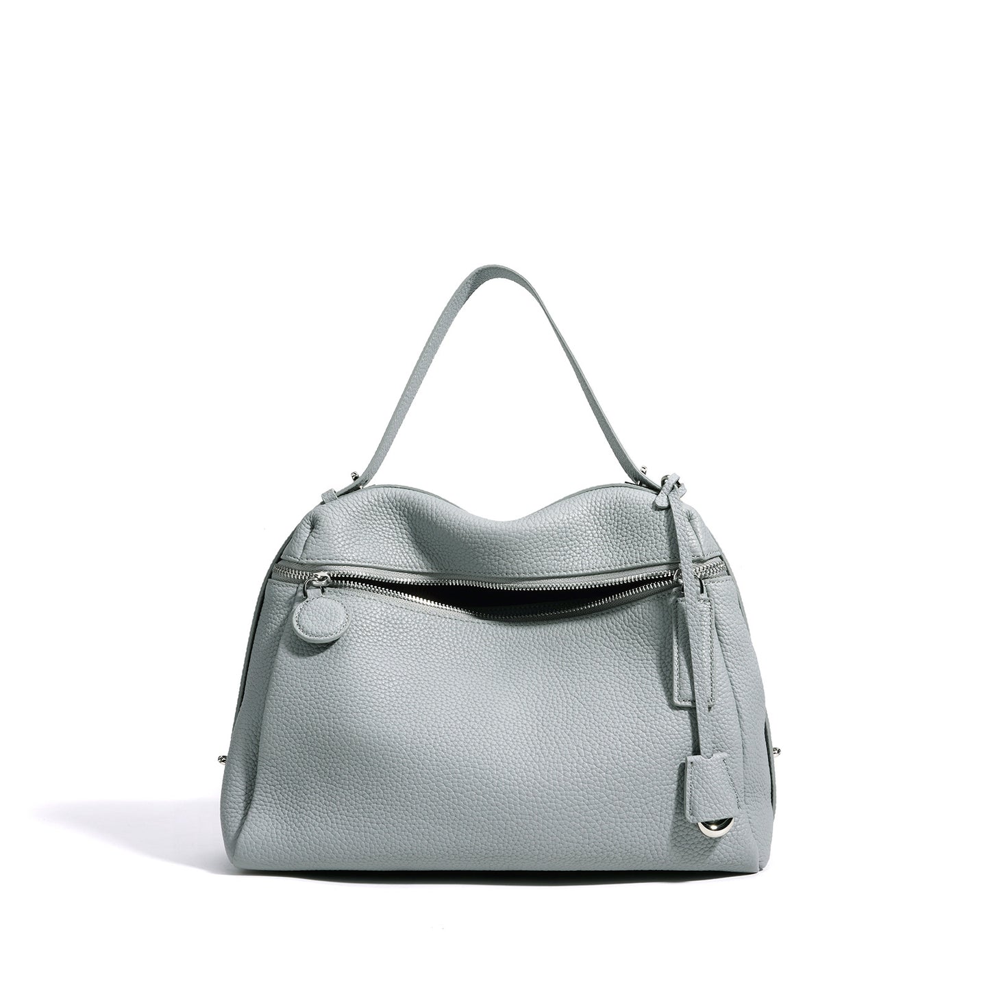 New Premium Top Layer Cowhide Leather Bag, Zipper Crossbody Shoulder Purse, Large Capacity Versatile Handbag for Women