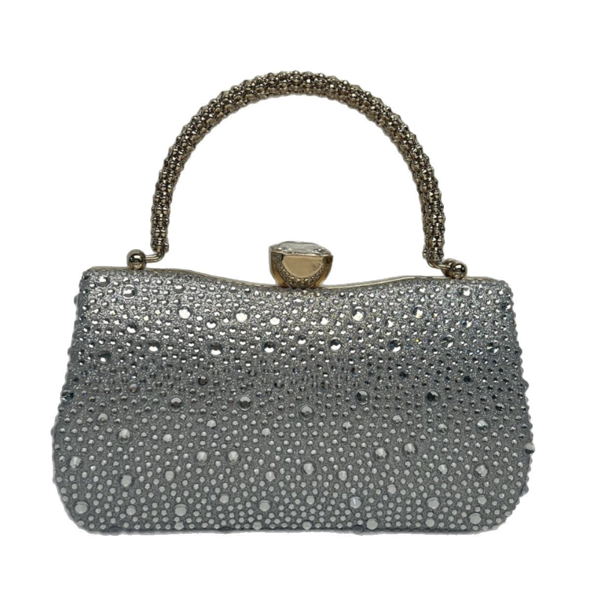 Dazzling Rhinestone-Embellished Light Luxury Evening Clutch for Women, A Sparkly Crystal-Studded Banquet Top-Handle Crossbody Bag with Premium Glamorous Design, Perfect for Formal Dresses Weddings & Special Occasions