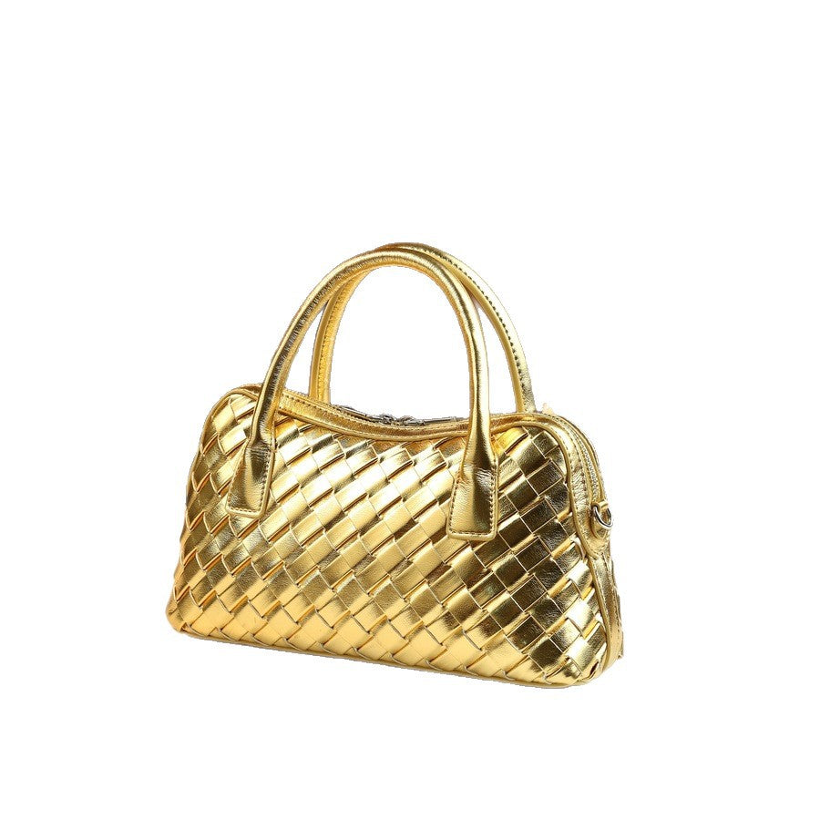 Woven Basket Bag for Women Spring Summer Shoulder Crossbody Handbag, Trendy Fashion Purse with Natural Woven Texture