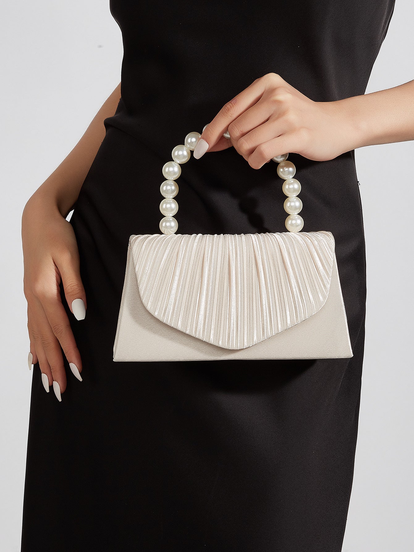 Satin Envelope Evening Clutch for Women, Light Luxury Top Handle Flap Purse, Elegant Gift Handbag for Birthday Parties and Banquets for Ladies