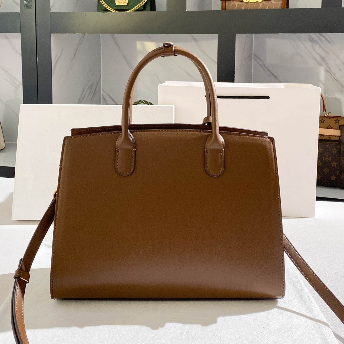 New Arrival Vintage Embroidered Birkin-Inspired Tote Bag for Women, Premium Large Capacity Top-Handle Shoulder Handbag with Exquisite Print Detail, Fashionable Everyday Purse
