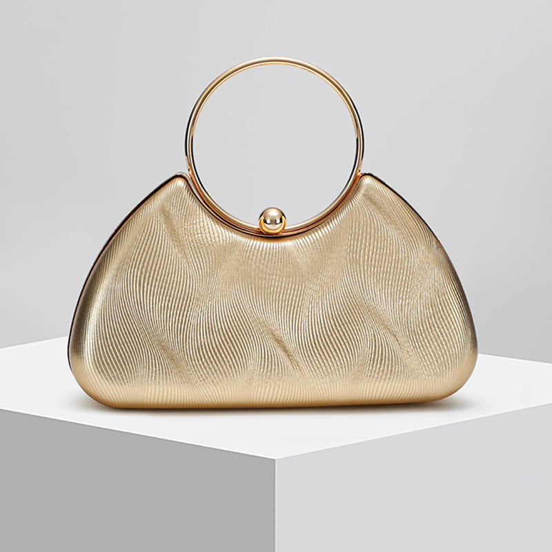 Faux Leather Evening Clutch for Women, New Chain Formal Gown Wedding Banquet Purse, Elegant Party Handbag for Ladies