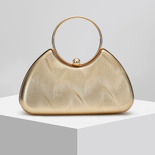 Faux Leather Evening Clutch for Women, New Chain Formal Gown Wedding Banquet Purse, Elegant Party Handbag for Ladies