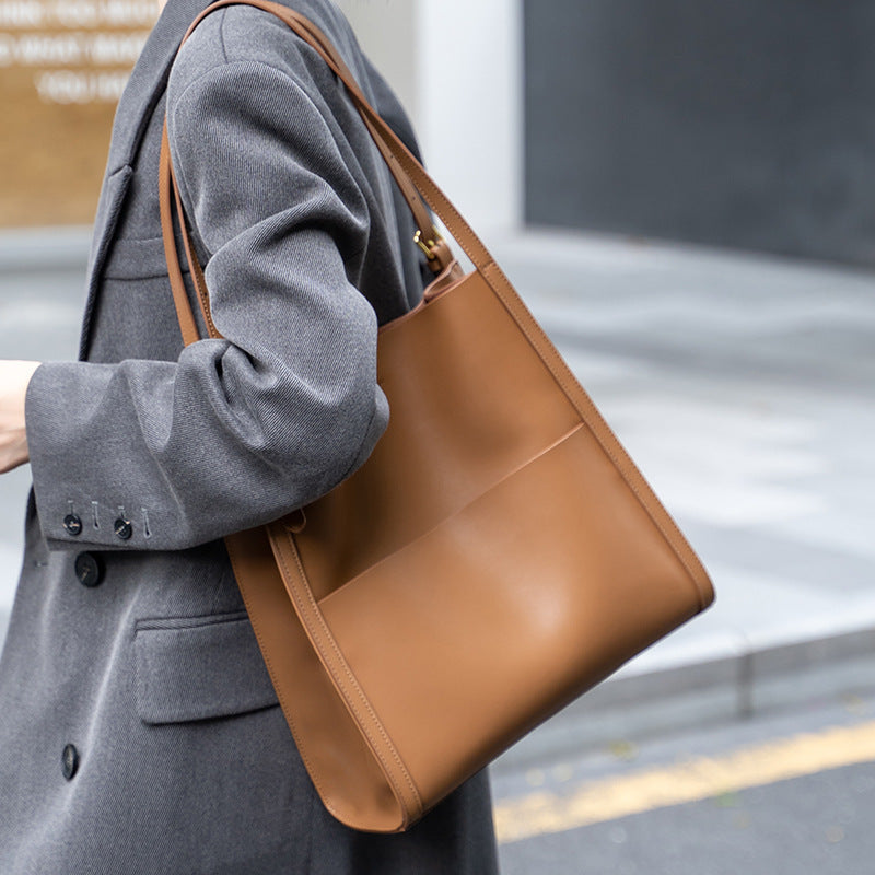 Genuine Leather Large Capacity Tote Bag for Women 2026 Bestselling Shoulder Underarm Handbag, Versatile Purse with Premium Quality