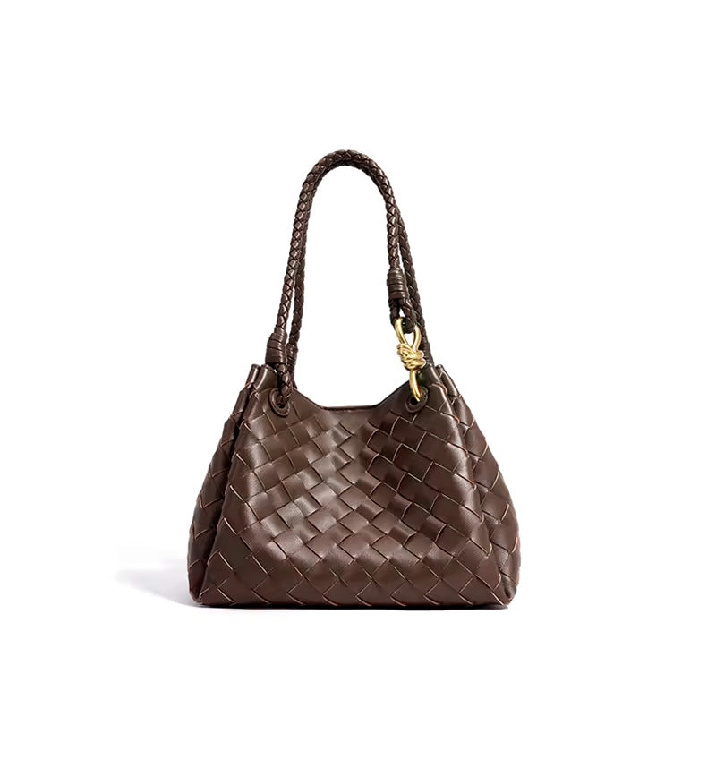 Split Cowhide Handwoven Tote Bag for Women Minimalist Versatile Shoulder Handbag, Bestselling Textured Purse with Artisan Craftsmanship