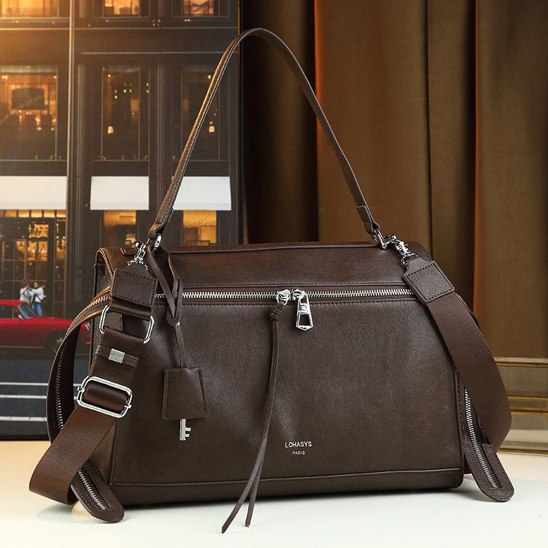 Large Capacity Tote Bag for Women Fall Winter Shoulder Crossbody Handbag, Premium Commuter Purse with Trendy Versatile Style