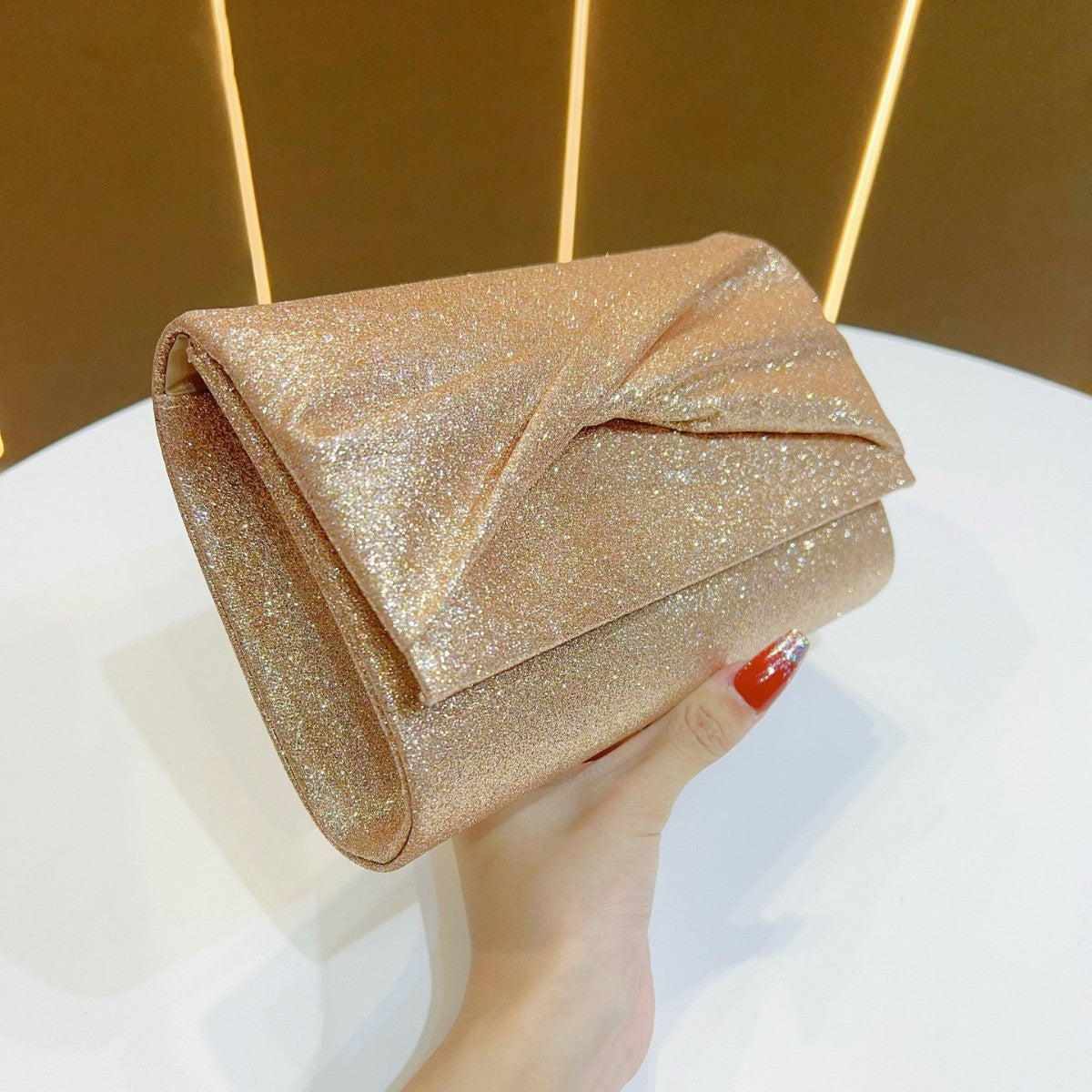 Chic Small Square Evening Bag for Women, A Versatile Top-Handle Clutch with Removable Crossbody Shoulder Strap, Perfect for Banquets Nightclubs KTV & Parties