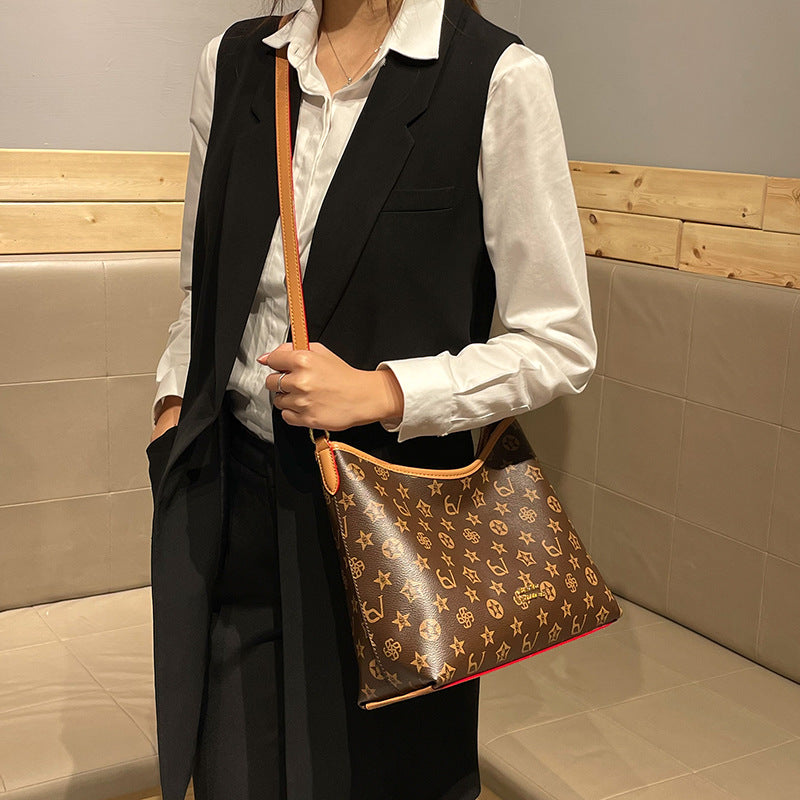 Premium Large Tote Shoulder Underarm Bag for Women | LV-Inspired Light Luxury Handbag with Sophisticated High-End Design | Spacious Commuter Carryall for Work, Errands & Travel | Chic Everyday Purse with Effortless Elegance & Timeless Appeal