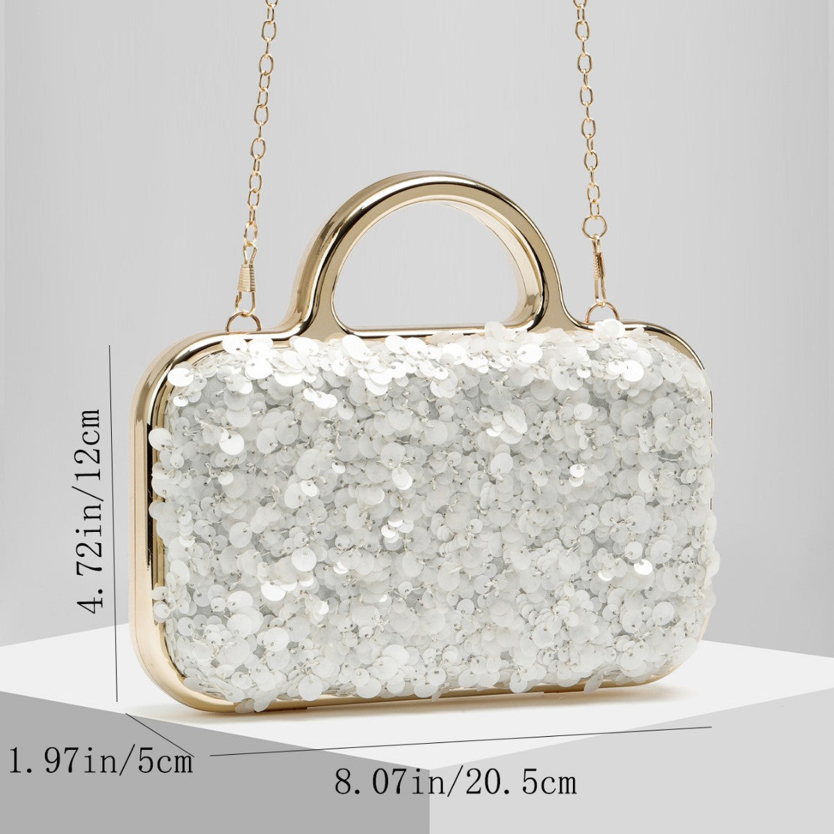 Pearl & Sequin Evening Clutch for Women, New Formal Wedding Gown Bag, Elegant Party Handbag for Ladies