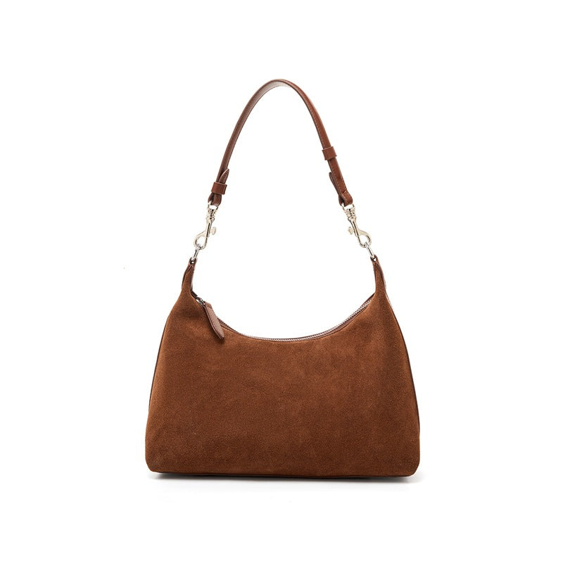 New Niche Premium Suede Underarm Bag, Large Capacity Commute Shoulder Crossbody Top Handle Purse, Fashionable Handbag for Women