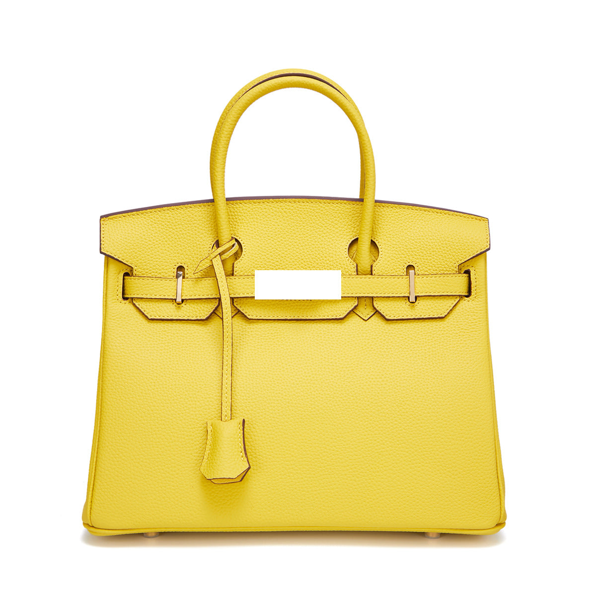 Women's Togo Leather Handbag Large Capacity Top Handle Bag with Gold Hardware, Premium Quality Birkin Style Shoulder Purse