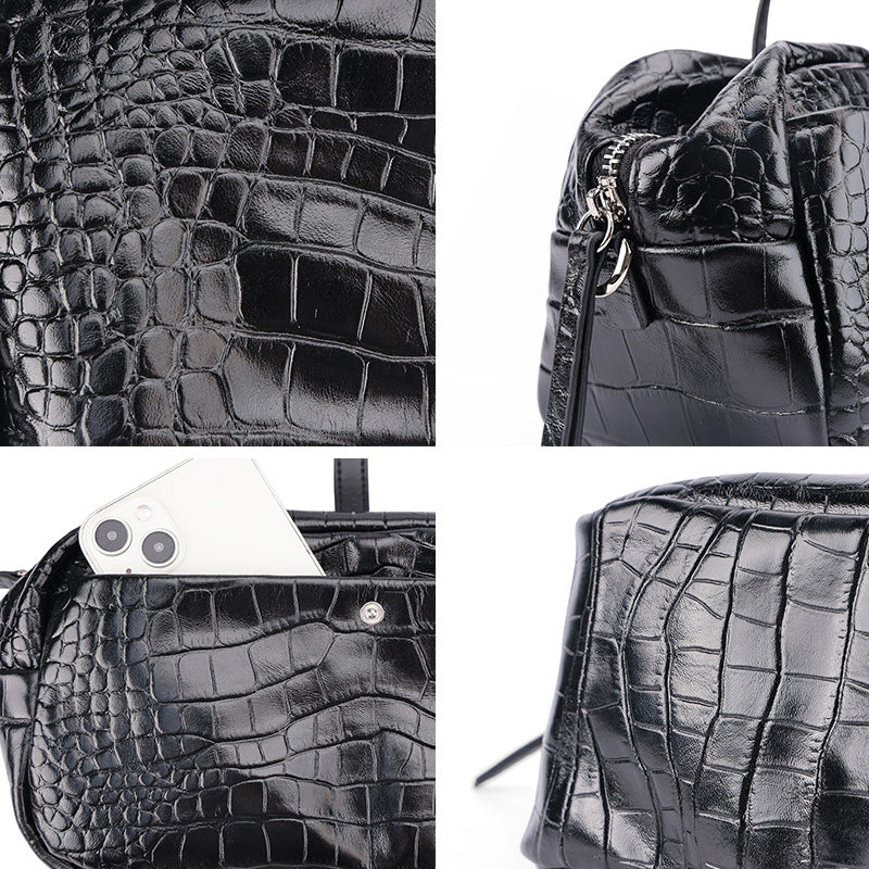 New Arrival Croc-Effect Toast Bag for Women, A Vintage Elegant Shoulder Handbag with Premium Sophisticated Design, Perfect Everyday Purse