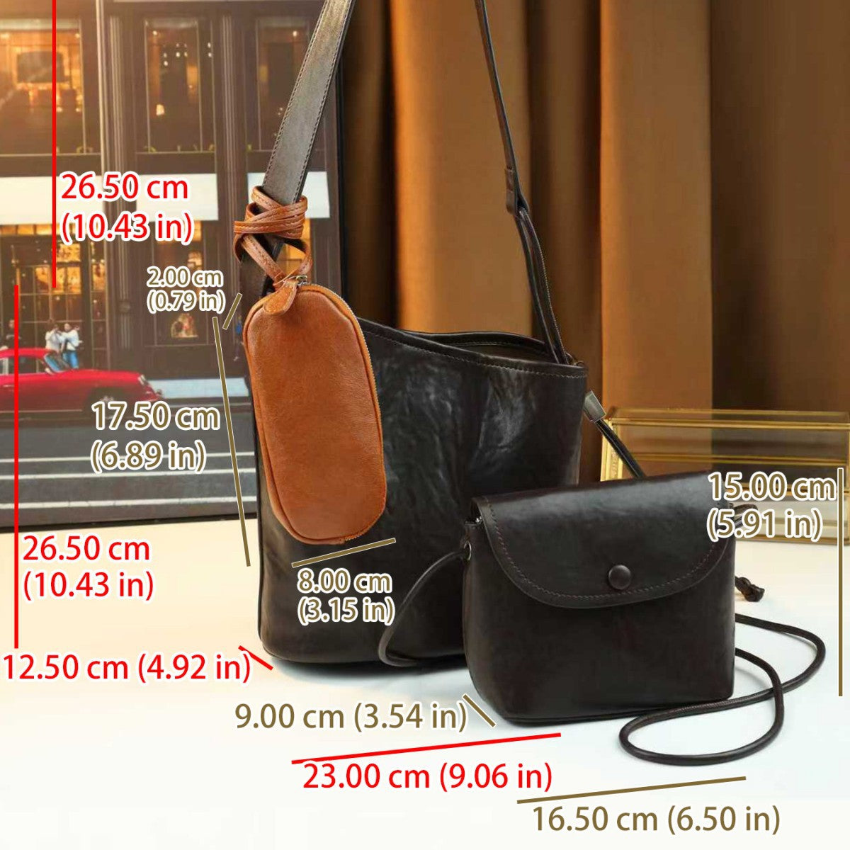 Korean Style Minimalist Shoulder Crossbody Bag for Women with Detachable Inner Pouch, Versatile Large Capacity Commuter Purse