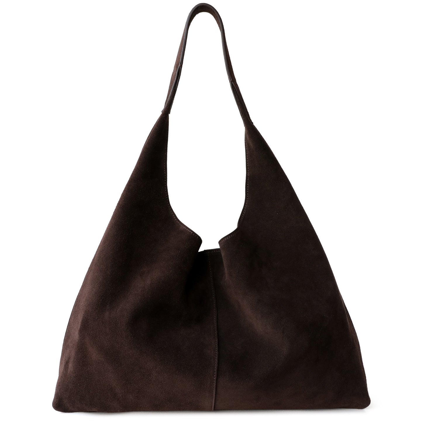 Suede and Top Layer Cowhide Tote Bag for Women Large Capacity Commuter Shoulder Handbag, Minimalist Relaxed Purse with Premium Texture