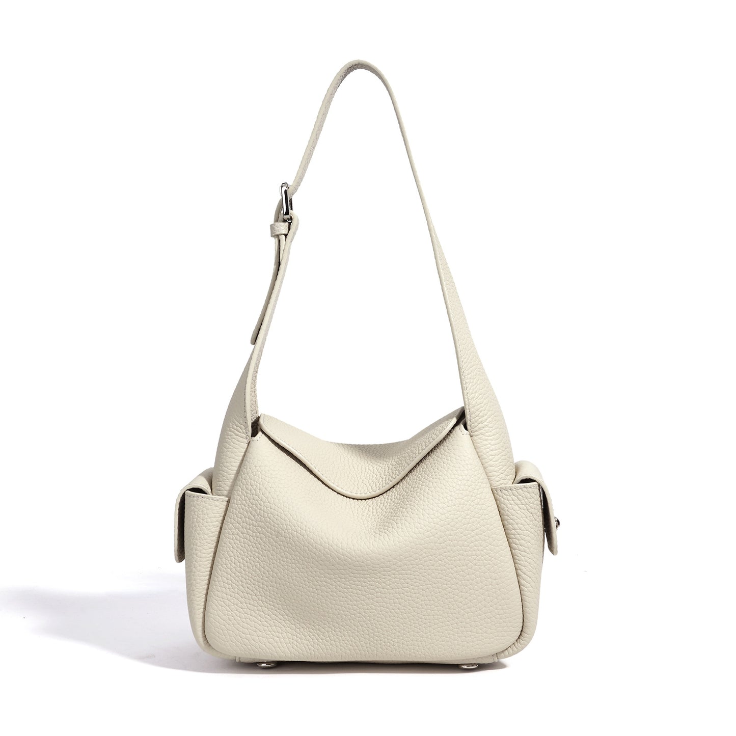 Genuine Top Layer Cowhide Pillow Bag for Women, Light Luxury Niche Designer Top Handle Shoulder Purse, Premium Fashionable Handbag for Ladies