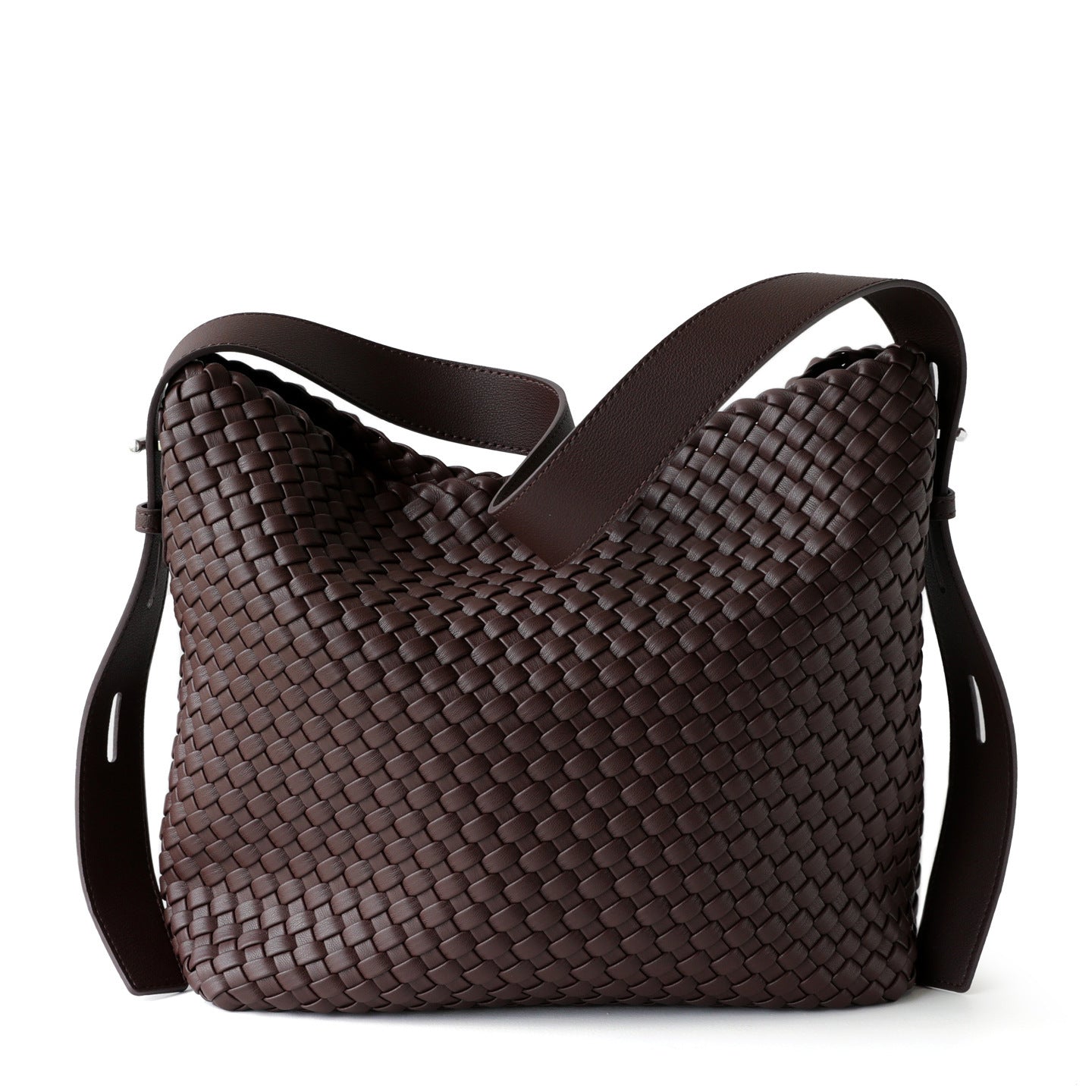 Handwoven Bucket Bag Set for Women Large Capacity Shoulder Underarm Handbag, Versatile Commuter Purse with Detachable Sub-Bag