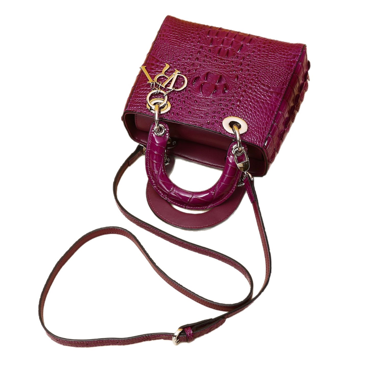 New Arrival Croc-Effect 20cm Lady-Inspired Summer Bag for Women, A Top-Handle Crossbody Shoulder Handbag with Elegant Design, Perfect Fashion Purse