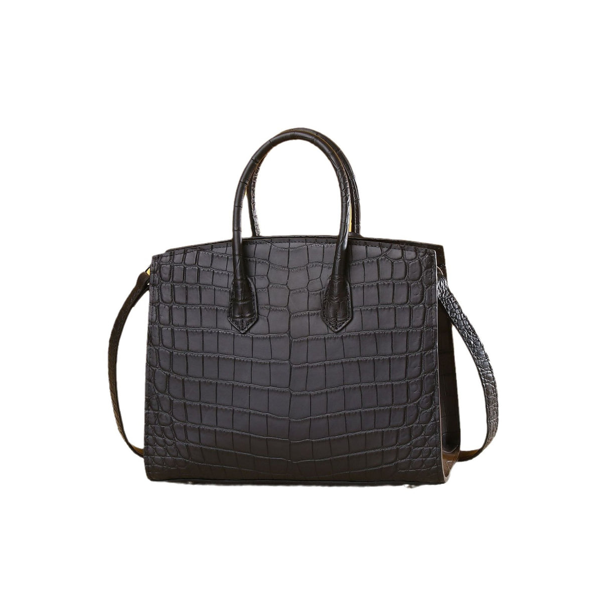 Elegant Matte Croc-Embossed Birkin-Inspired Tote Bag for Women, Classic High-End Shoulder Crossbody Handbag with Premium Matte Finish, Versatile Everyday Purse