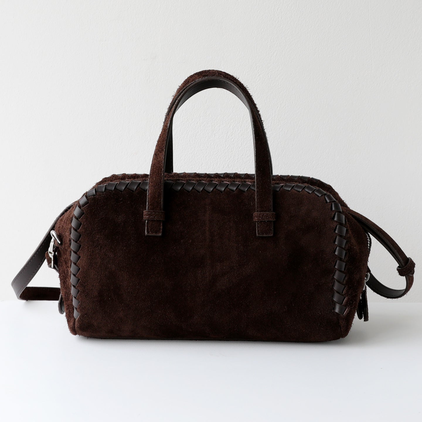 Frosted Cowhide Woven Boston Pillow Bag for Women Large Capacity Shoulder Crossbody Handbag, Vintage Genuine Leather Purse with Soft Matte Texture