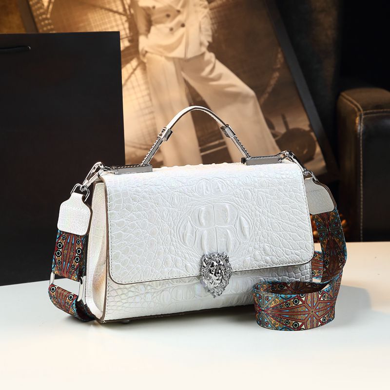 Croc-Embossed Large-Capacity Crossbody Tote Bag for Women – Versatile Shoulder Handbag with Premium Finish, Stylish Handmade Purse for Everyday Elegance