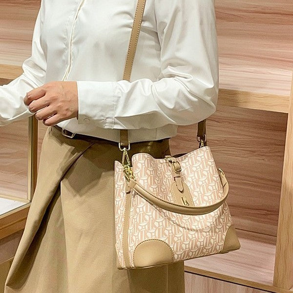 Genuine Leather Large Capacity Bucket Tote Bag for Women, Urban Minimalist Shopping Shoulder Crossbody Top Handle Purse, Versatile Commute Handbag for Ladies