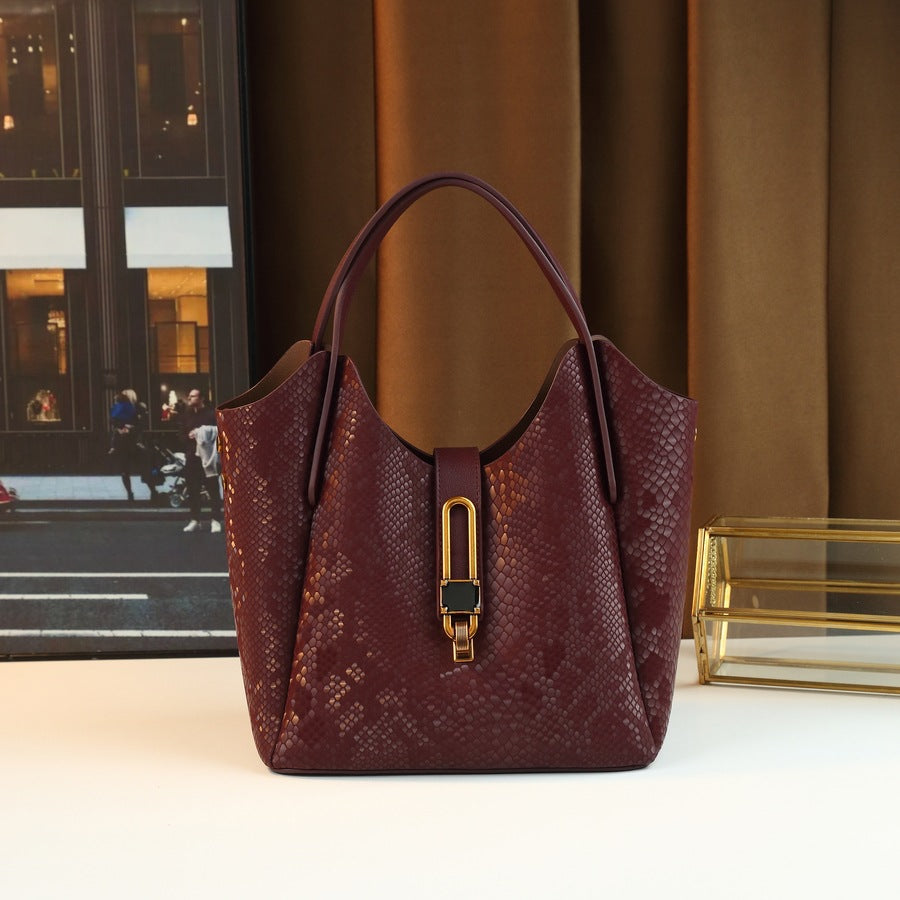 Light Luxury Large Capacity Tote Bag for Women Premium Commuter Top Handle Handbag, Fashion Shoulder Crossbody Purse with Elegant Design
