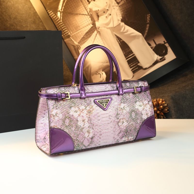 Chic Snake-Effect Birkin-Inspired Tote Bag for Women, Premium High-End Top-Handle Crossbody Shoulder Handbag with Sophisticated Versatile Design, Ideal Everyday Purse for Mom