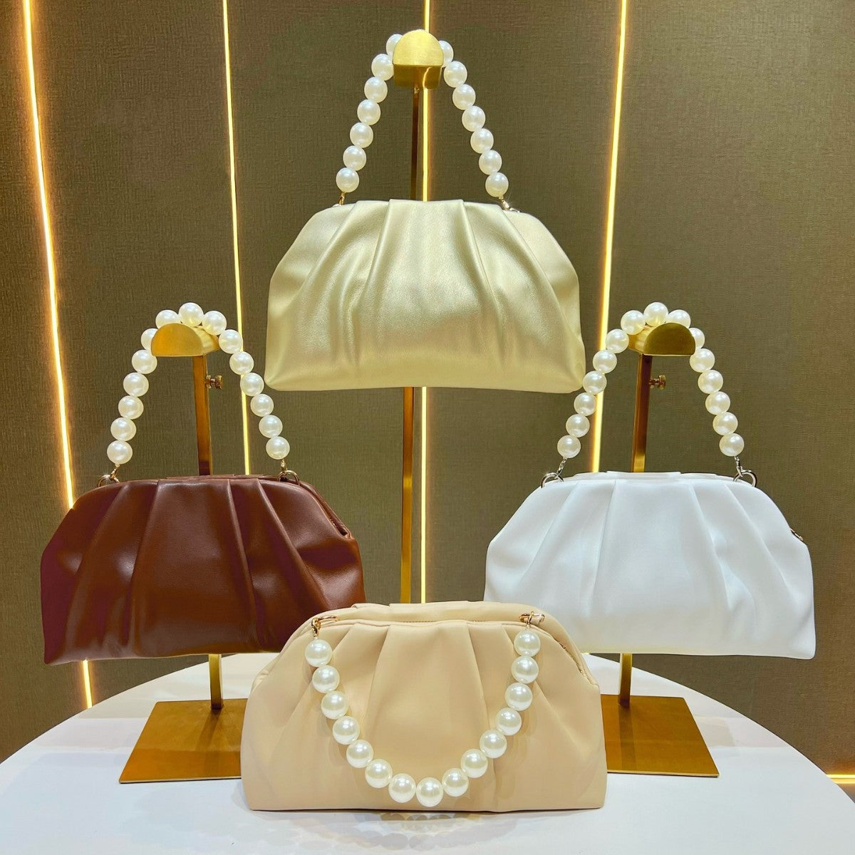 Women's Trendy Solid Color Top-Handle Bag, Casual Clutch Purse for Cheongsam Qipao Dress, Versatile Unique Handbag