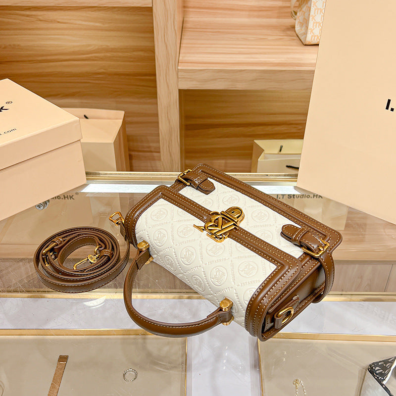 Genuine Leather Small Square Bag for Women, New Trendy Versatile Shoulder Crossbody Top Handle Purse, Fashionable Summer Handbag for Ladies