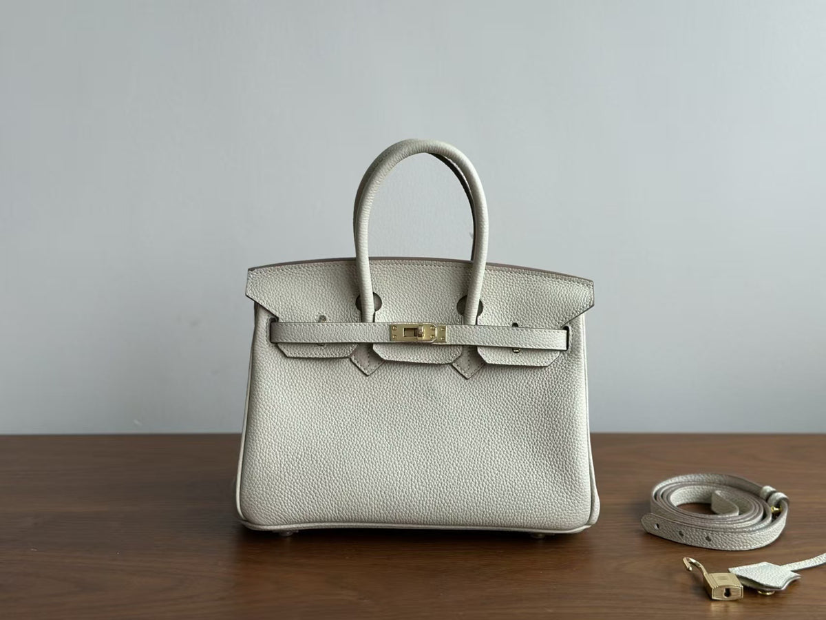 Genuine Togo Pebbled Leather Birkin-Kelly Style Bag for Women, New Large Capacity Classic Shoulder Crossbody Top Handle Purse, Premium Handbag for Ladies