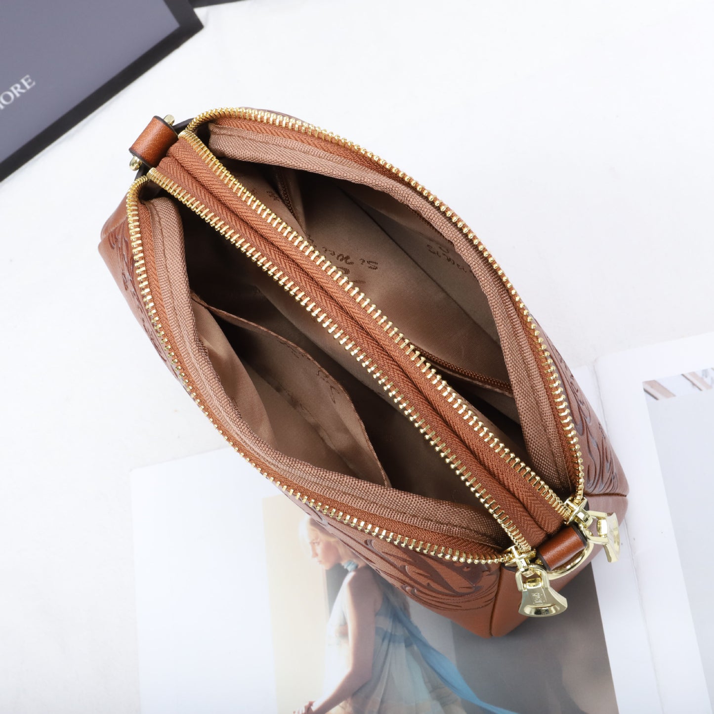 Embossed Small Crossbody Bag for Women Classic Practical Shoulder Handbag, Versatile Purse with Textured Design