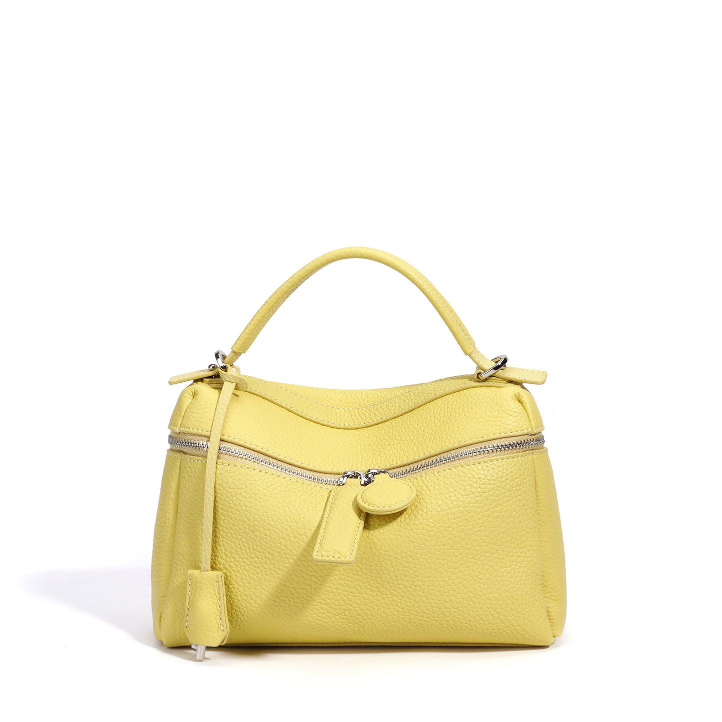 New Candy Color Pebbled Leather Bag, Niche Korean Design Shoulder Crossbody Top Handle Purse, Casual Handbag for Women