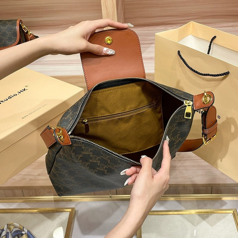 Genuine Leather Small Square Bag for Women, New Fall Winter Fashionable Top Handle Shoulder Underarm Crossbody Purse, Versatile Everyday Handbag for Ladies