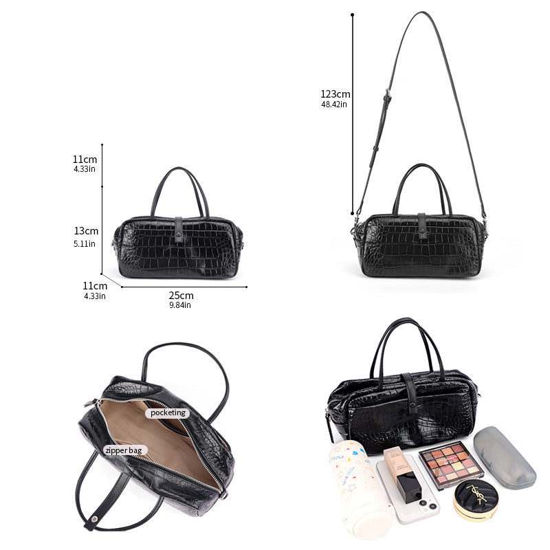 New Arrival Croc-Effect Toast Bag for Women, A Vintage Elegant Shoulder Handbag with Premium Sophisticated Design, Perfect Everyday Purse