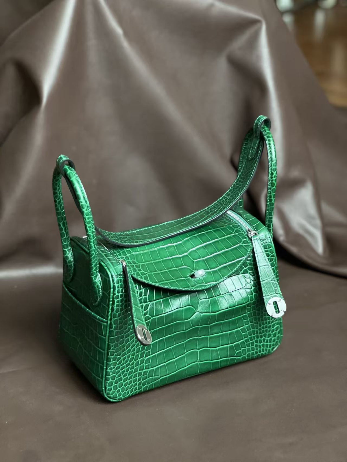 High-End Light Luxury Doctor Bag, Cowhide Handheld & Shoulder Bag
