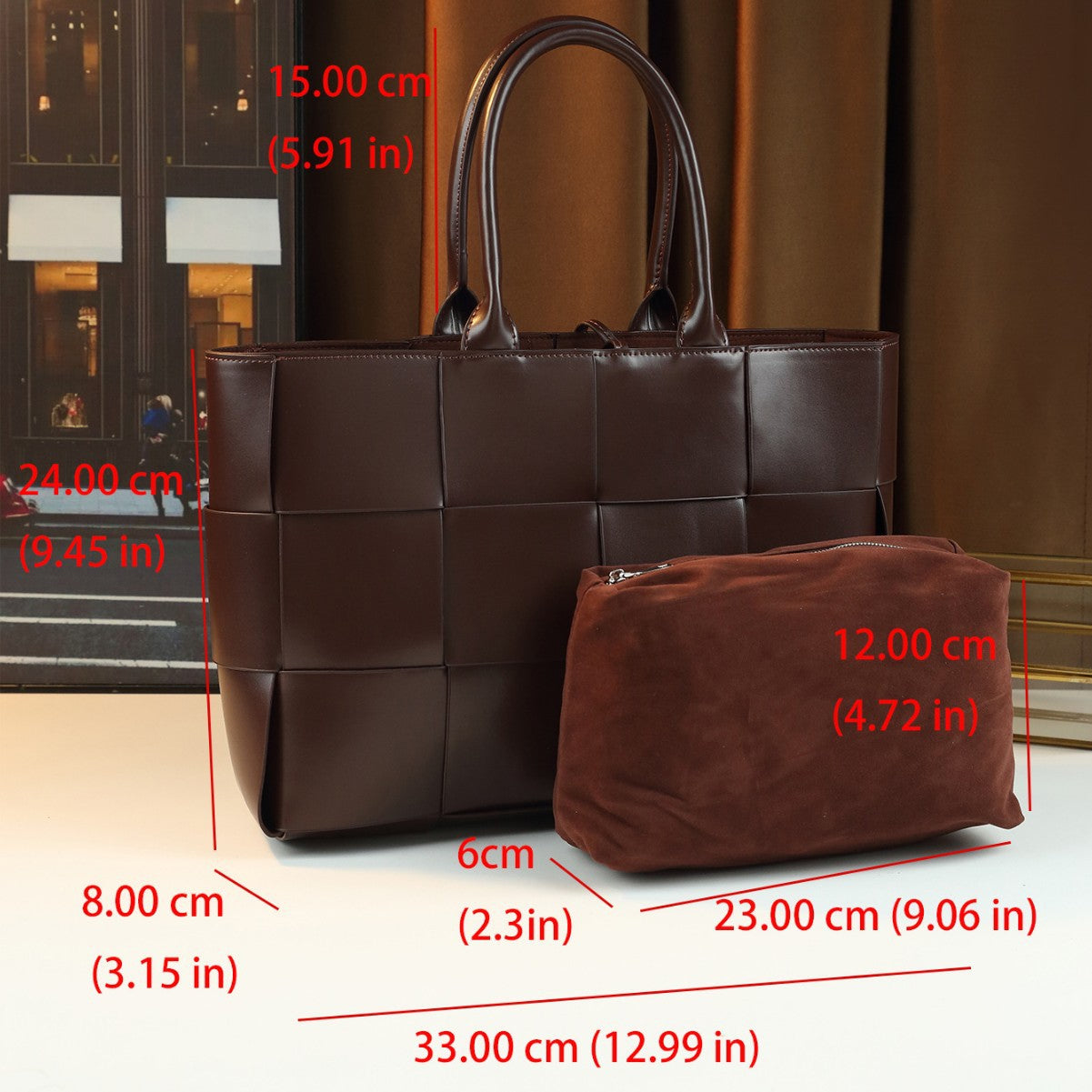Handwoven Tote Bag for Women Large Capacity Casual Business Shoulder Handbag, Versatile Everyday Carryall with Artisan Woven Craftsmanship