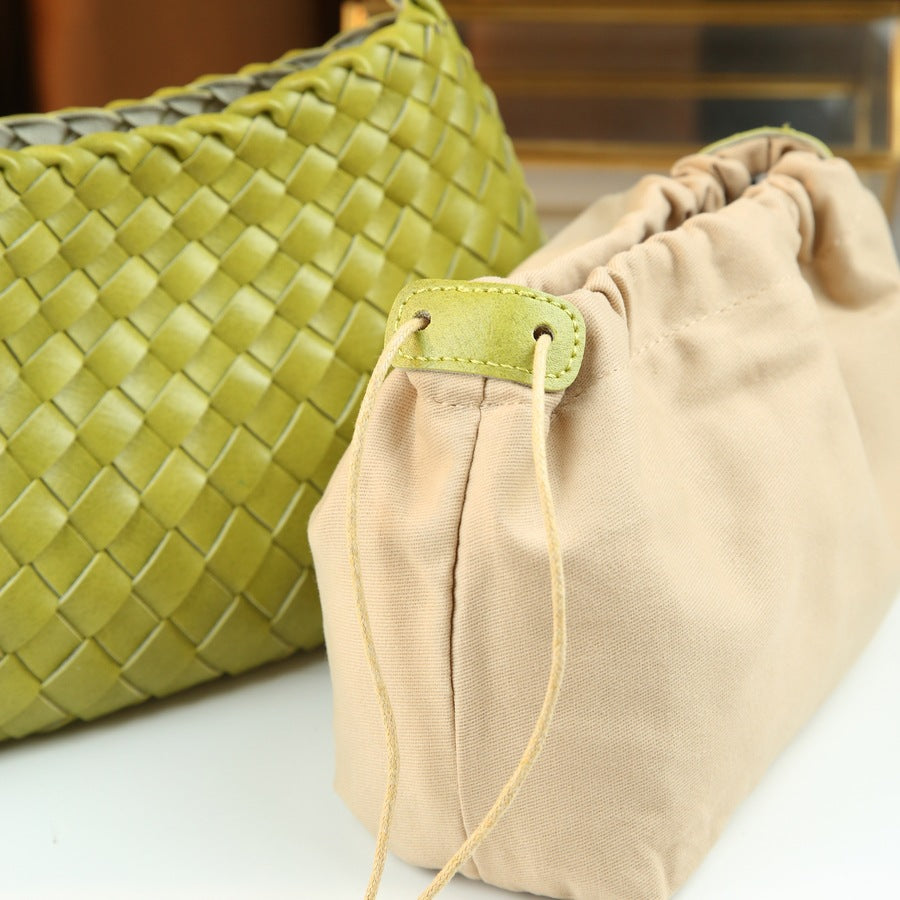 High-End Woven Basket Tote Bag for Women with Inner Pouch, Bestselling Shoulder Underarm Handbag with Versatile Design