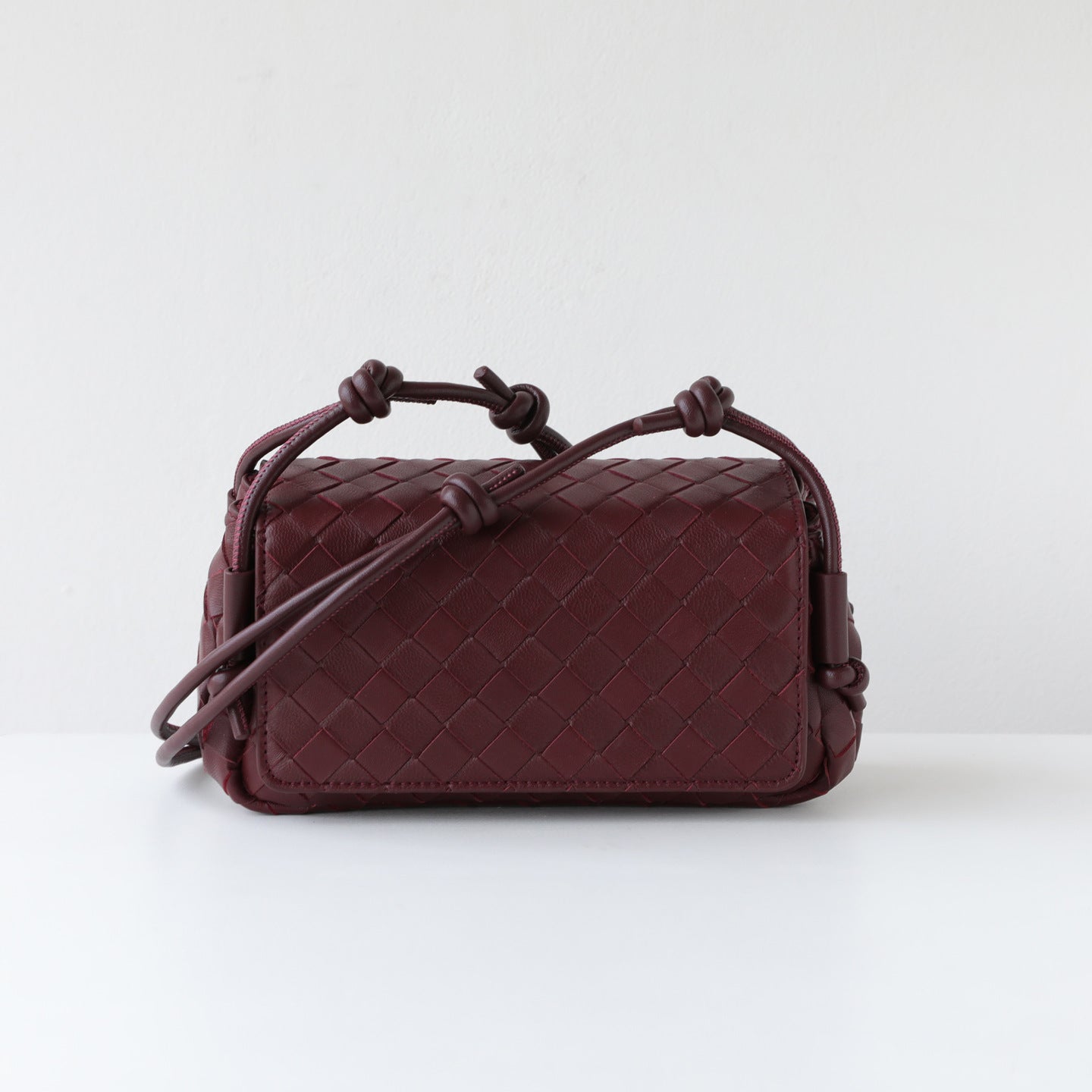 Sheepskin Handwoven Flap Mini Square Bag for Women Shoulder Crossbody Handbag, Premium Compartment Purse with Niche Artisan Design