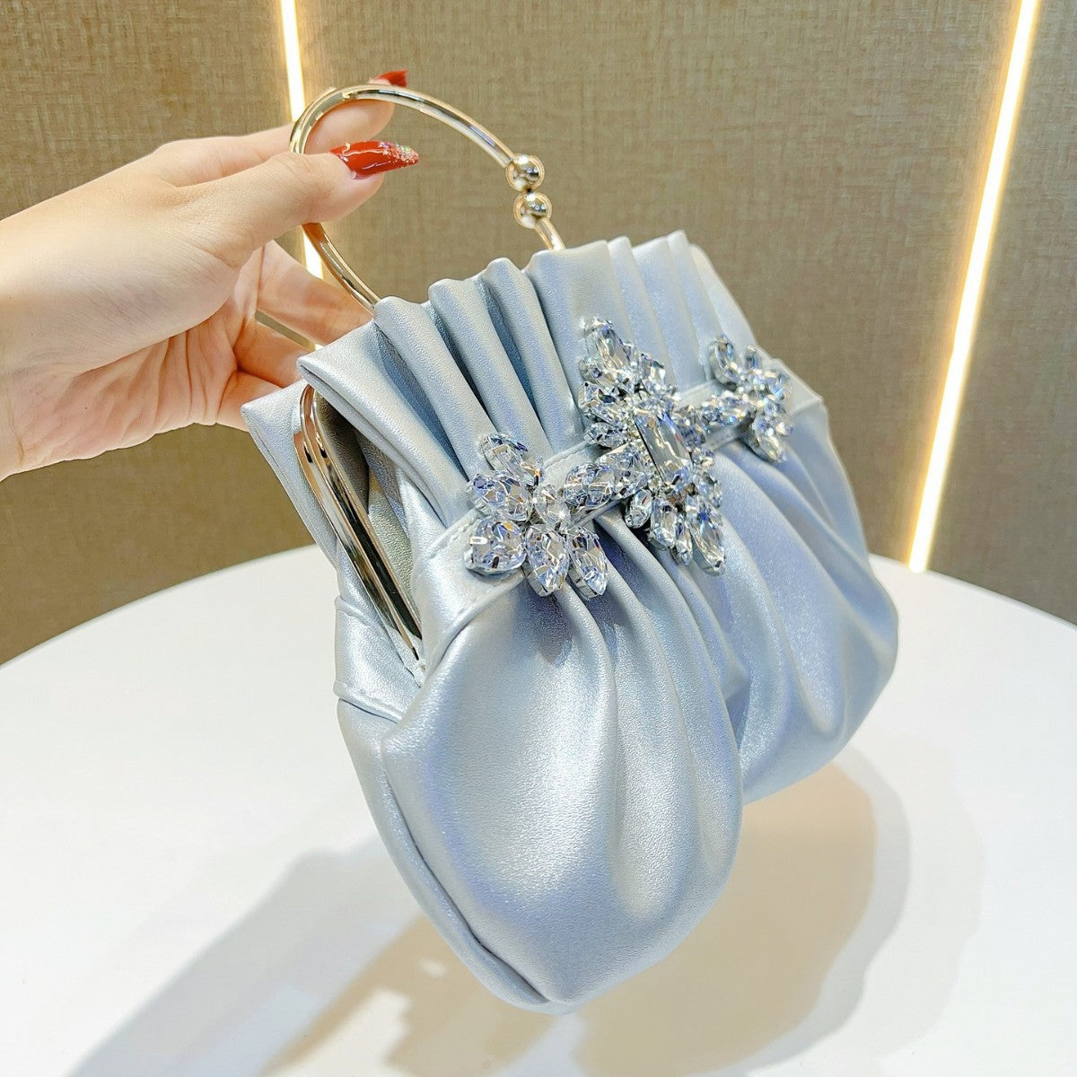 Dazzling Rhinestone-Embellished Evening Bag for Women, A Fashionable Top-Handle Crossbody Shoulder Handbag, Perfect for Birthday Wedding Banquets & Special Occasions