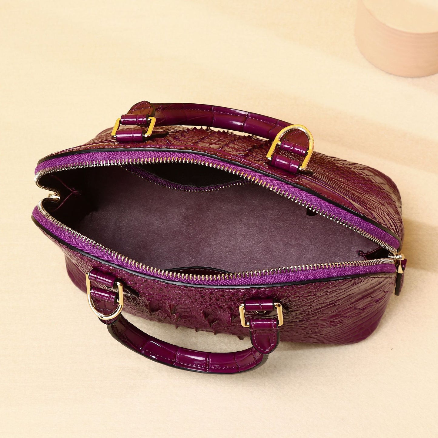 New Arrival Croc-Effect Light Luxury Shell Bag for Women, A Casual Versatile Top-Handle Crossbody Shoulder Handbag with Fashionable Design