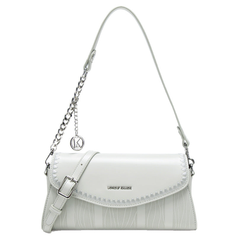 Genuine Leather Textured Handbag for Women, New Shoulder Crossbody Top Handle Purse, Versatile Underarm Fashion Small Bag for Ladies