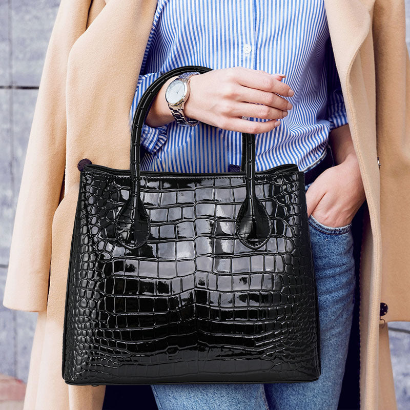 Genuine Cowhide Large Capacity Handbag for Women, New Arrival Fashionable Premium Crossbody Top Handle Purse, Fall Winter Everyday Bag for Ladies