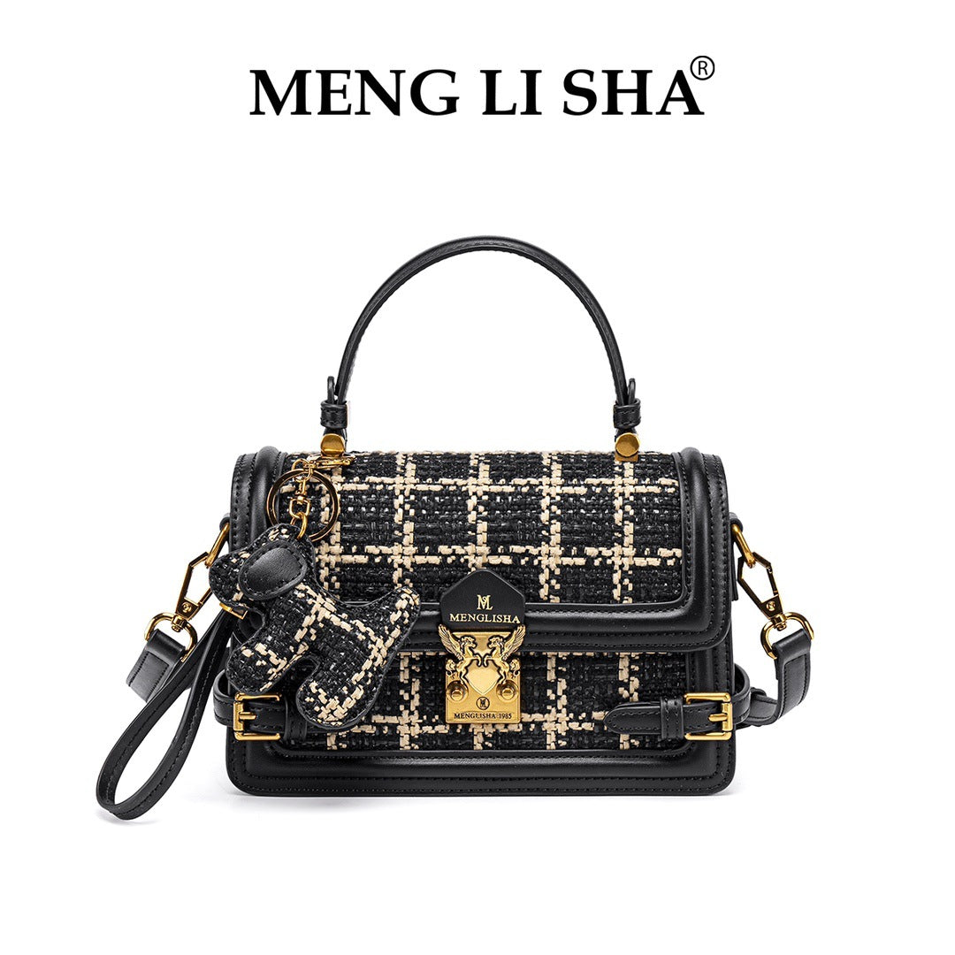 Niche Vintage Embroidered Small Square Bag, Premium Commute Shoulder Crossbody Top Handle Purse, Trendy Versatile Handbag for Women