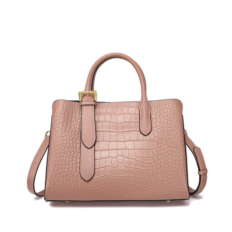 New Arrival Croc-Effect Genuine Leather Tote Bag for Women, A Large Capacity Lady-Inspired Top-Handle Handbag with Fashionable Premium Design, Perfect Everyday Purse