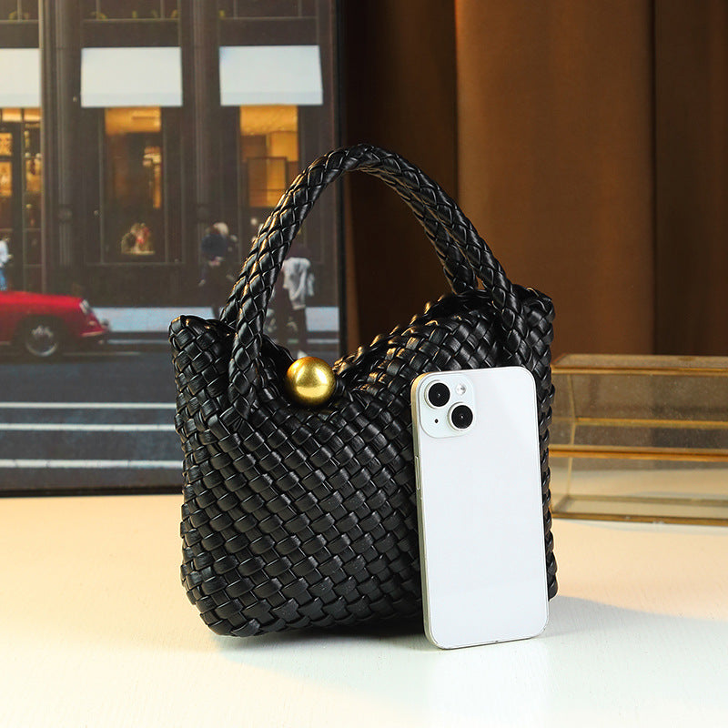 New Arrival Hand-Woven Basket Clutch for Women, A Light Luxury Top-Handle Shoulder Crossbody Bag with Premium Elegant Design, Perfect Everyday Purse