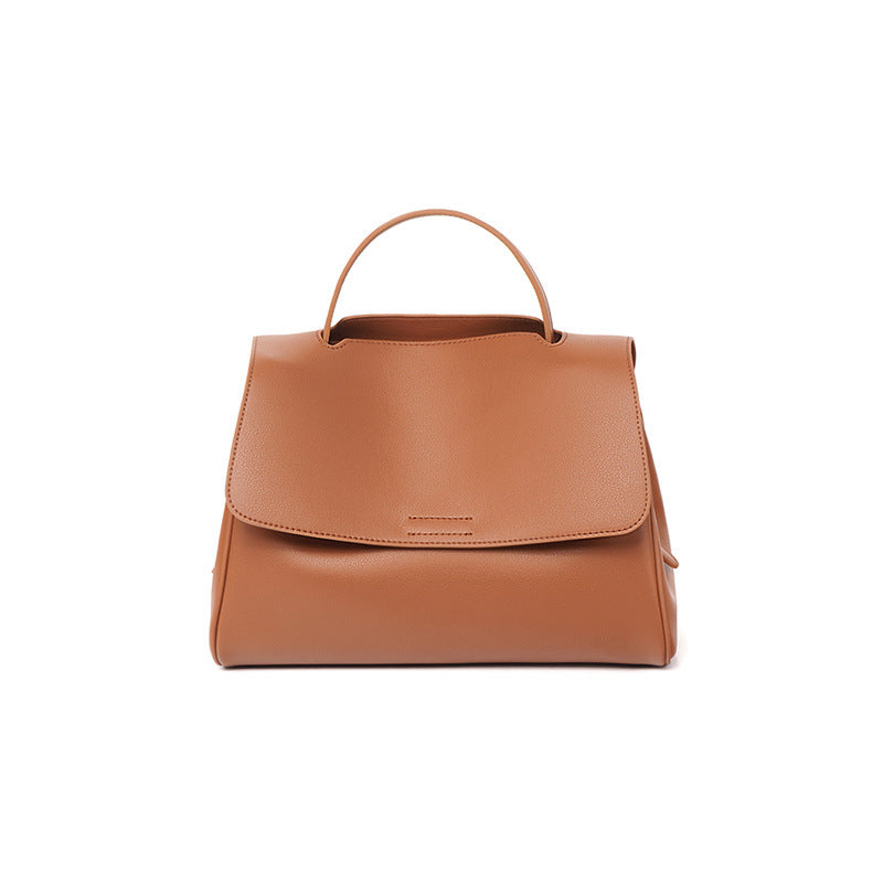 New Premium Cowhide Large Capacity Tote Bag, Versatile Shoulder Crossbody Top Handle Purse, Fashionable Handbag for Women