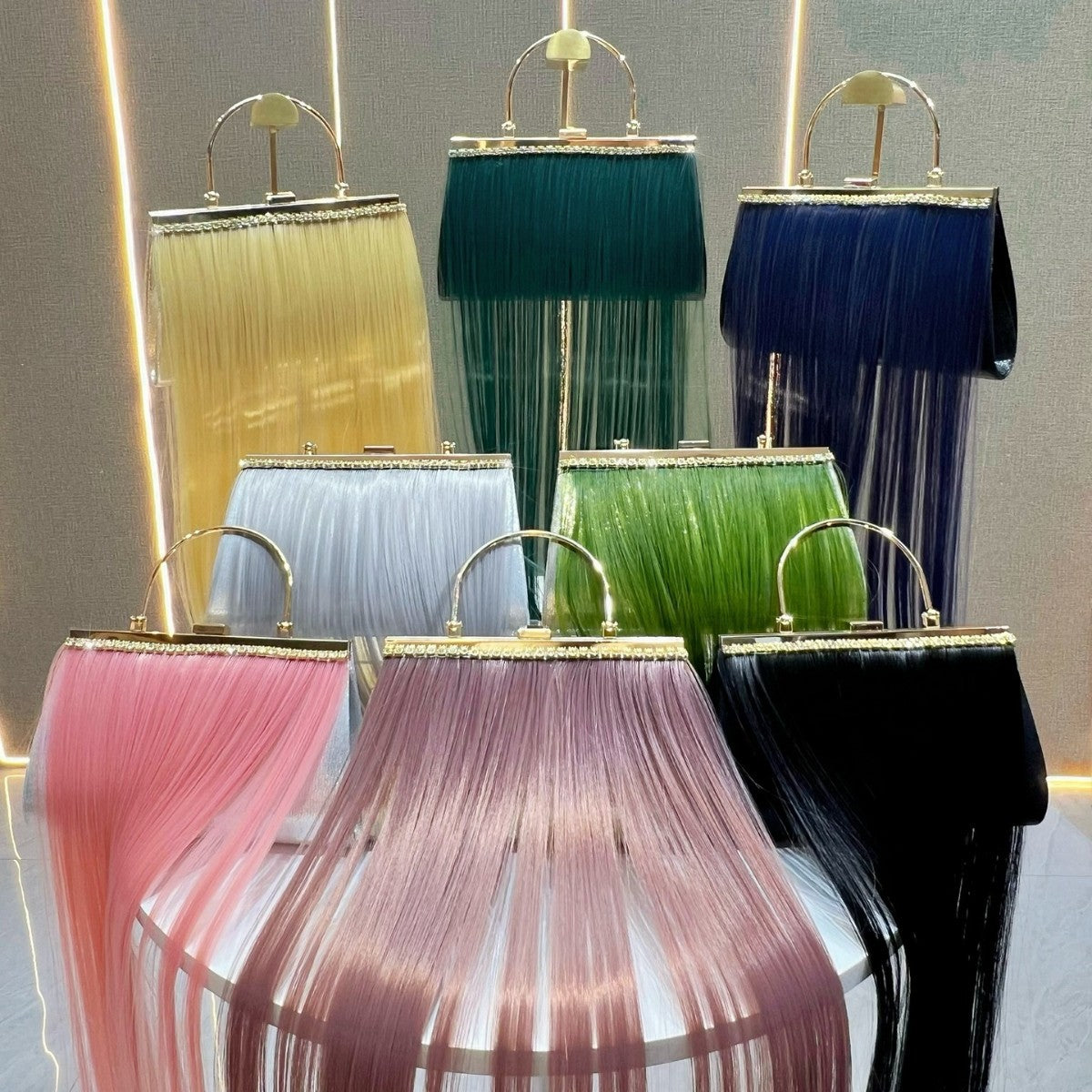 Chic Tassel Rhinestone Embellished Evening Bag for Women, A Sparkly Chain Top-Handle Crossbody Shoulder Handbag Perfect for Banquets Parties & Special Occasions