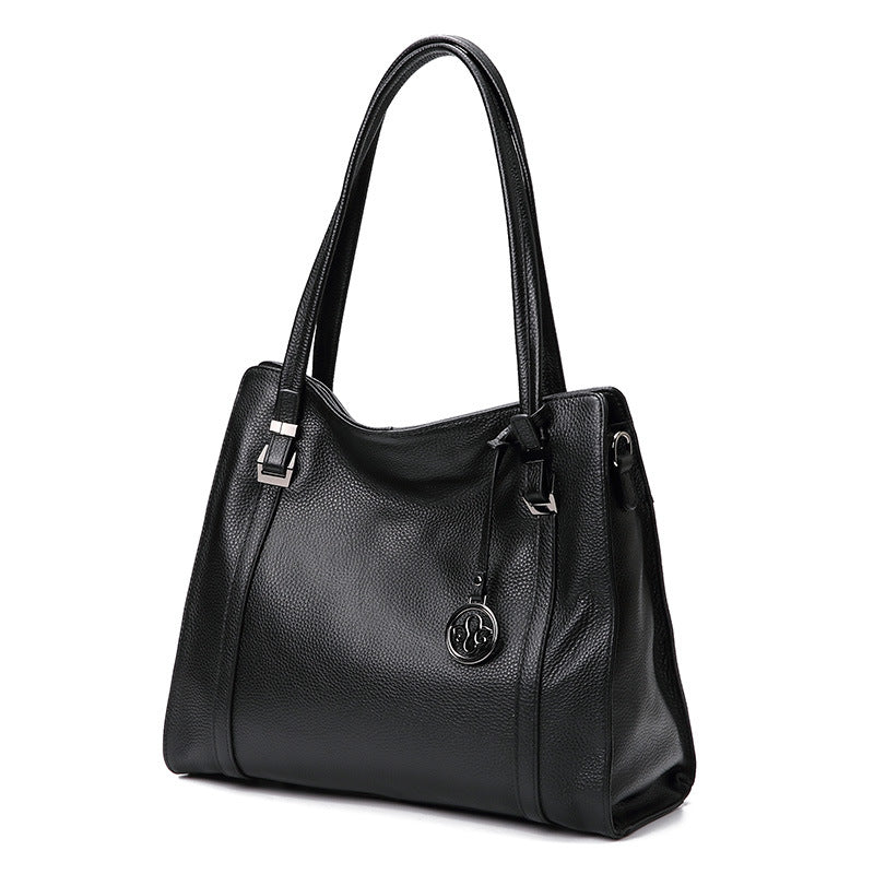 Genuine Leather Large Capacity Handbag for Women, New Fashionable Trendy Shoulder Crossbody Tote Purse, Premium Cowhide Bag for Ladies
