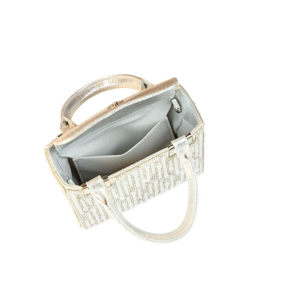 Rhinestone Pearl Embellished Lady Tote Bag for Women Evening Shoulder Crossbody Handbag, Elegant Versatile Purse with Glamorous Design