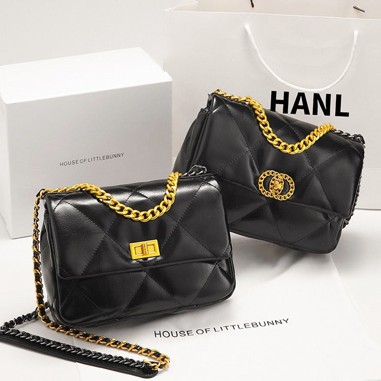 Chanel-Style Quilted Chain Shoulder Cross-Body Bag for Women | High-End Niche Designer Handbag with Timeless Diamond Stitching & Versatile Everyday Appeal